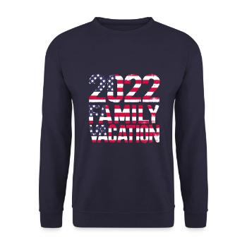 Family - Unisex Sweatshirt - navy - Front - Alina (178cm) & Michal (187cm)