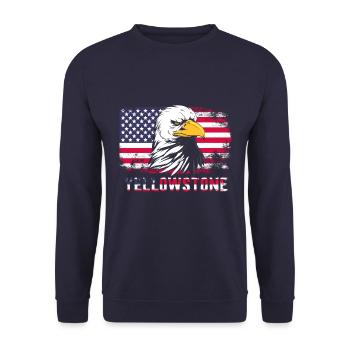 Yellowstone - Unisex Sweatshirt - navy - Front - Alina (178cm) & Michal (187cm)