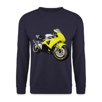 Track Day Bike - Unisex Sweatshirt - navy - Front - Alina (178cm) & Michal (187cm)