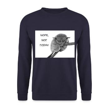 Nope, not today - Unisex Pullover - Navy - Vorne - Alina (178cm) & Michal (187cm)