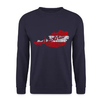 Austria Österreich - Unisex Pullover - Navy - Vorne - Alina (178cm) & Michal (187cm)