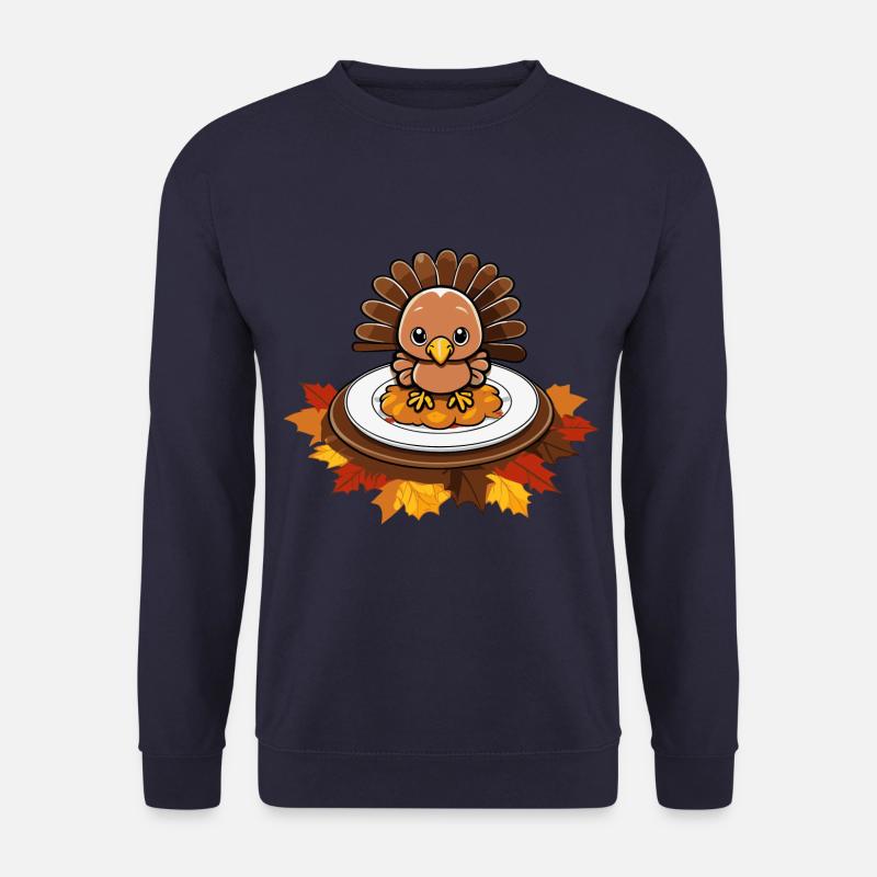 Reconnaissant Béni Thanksgiving Bébé Dinde - Sweat-shirt Unisexe - marine