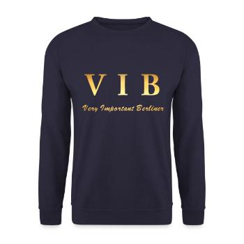 Berlin - Unisex Pullover - Navy - Vorne - Alina (178cm) & Michal (187cm)