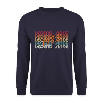 Legend Since 1983 Shirt - Unisex Pullover - Navy - Vorne - Alina (178cm) & Michal (187cm)
