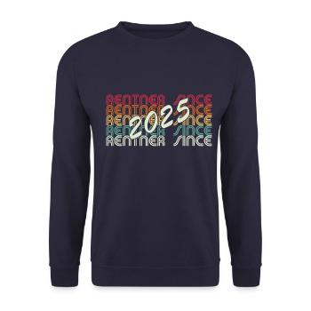 Rentner 2025 - Unisex Pullover - Navy - Vorne - Alina (178cm) & Michal (187cm)