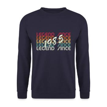 Legende seit 1985 - Unisex Pullover - Navy - Vorne - Alina (178cm) & Michal (187cm)
