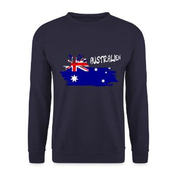 Australien Australia - Unisex Pullover - Navy - Vorne - Alina (178cm) & Michal (187cm)