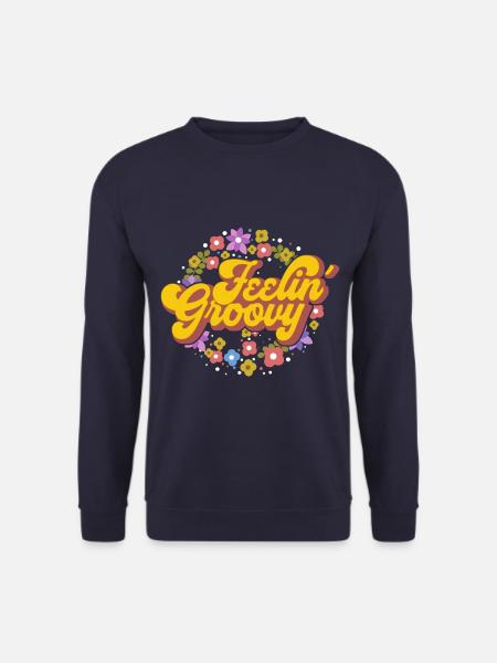 California Feelin Groovy Flower Power Retro - Unisex sweater - marineblå