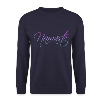 Namaste - Unisex Pullover - Navy - Vorne - Alina (178cm) & Michal (187cm)