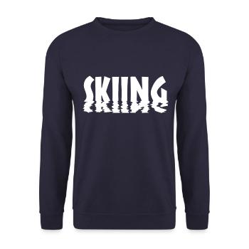 skiing - Unisex Pullover - Navy - Vorne - Alina (178cm) & Michal (187cm)