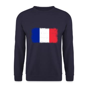 france frankreich französische flagge - Unisex Pullover - Navy - Vorne - Alina (178cm) & Michal (187cm)