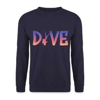 Dive, Diver, Scuba Diving - Unisex Pullover - Navy - Vorne - Alina (178cm) & Michal (187cm)