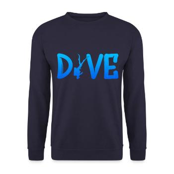 Dive Scuba Diver Diving - Unisex Pullover - Navy - Vorne - Alina (178cm) & Michal (187cm)