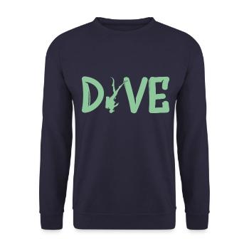 Dive - Tauchen Taucher Geschenk - Unisex Pullover - Navy - Vorne - Alina (178cm) & Michal (187cm)
