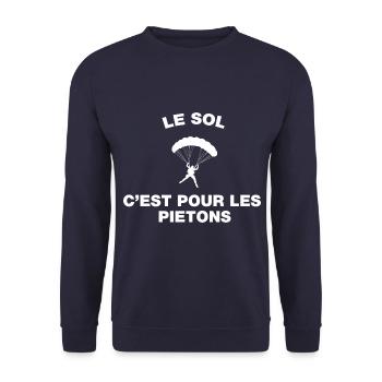 idée cadeau anniversaire amateurs de parapente - Sweat-shirt Unisexe - marine - Devant - Alina (178cm) & Michal (187cm)