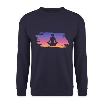 Yoga - Unisex Pullover - Navy - Vorne - Alina (178cm) & Michal (187cm)