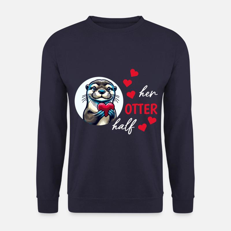 Otter half liebe geschenk - Unisex Pullover - Navy