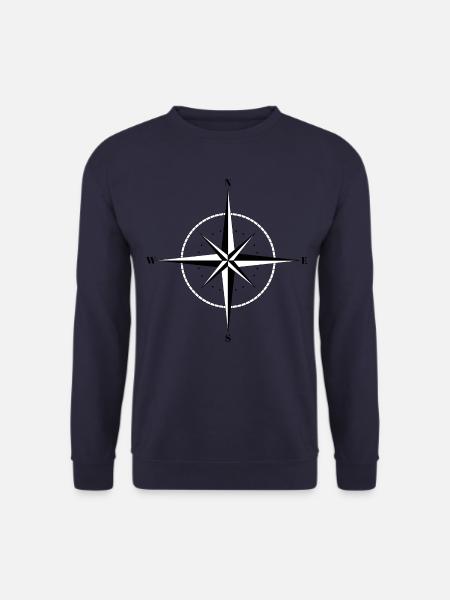 Compass monochrome drawing - Unisex Sweatshirt - navy