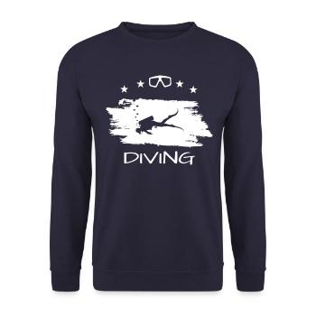 Diving - Unisex Pullover - Navy - Vorne - Alina (178cm) & Michal (187cm)