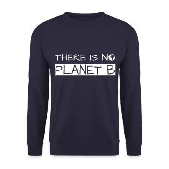 There is no Planet B - Unisex Pullover - Navy - Vorne - Alina (178cm) & Michal (187cm)