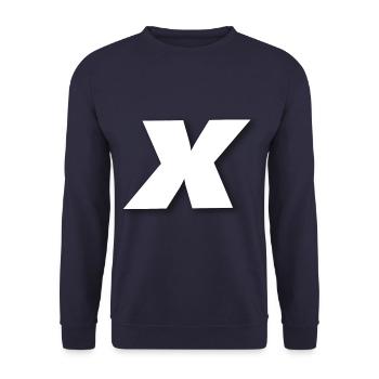 X ou temps - Sweat-shirt Unisexe - marine - Devant - Alina (178cm) & Michal (187cm)