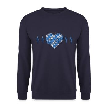 Bayern Oberbayern Minga Bavaria - Unisex Pullover - Navy - Vorne - Alina (178cm) & Michal (187cm)