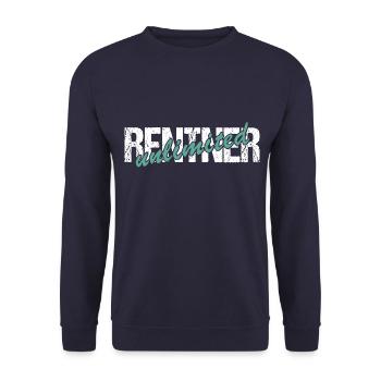 Rentner unlimited - Unisex Pullover - Navy - Vorne - Alina (178cm) & Michal (187cm)