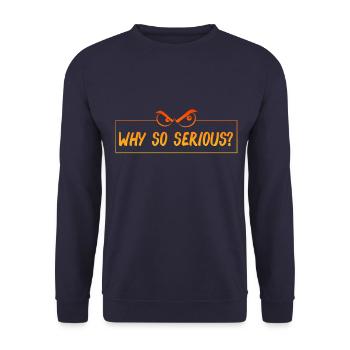 lustiger Spruch, angry eyes - Unisex Pullover - Navy - Vorne - Alina (178cm) & Michal (187cm)