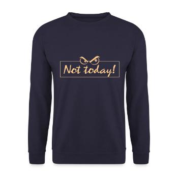 Nope not today - Unisex Pullover - Navy - Vorne - Alina (178cm) & Michal (187cm)