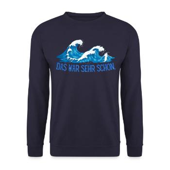 Das war sehr schon. - Unisex Pullover - Navy - Vorne - Alina (178cm) & Michal (187cm)