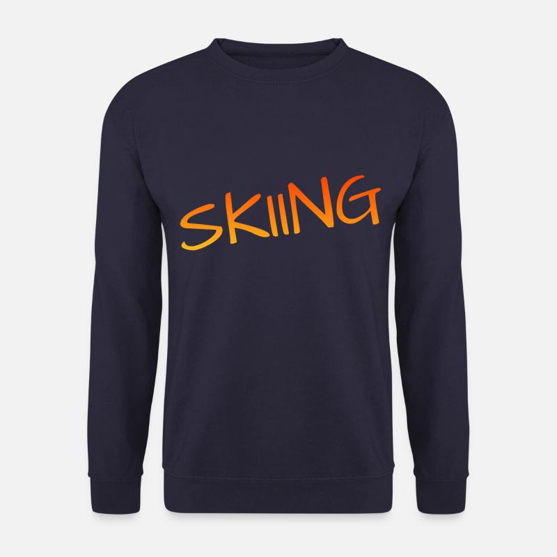 skiing, ski fahren - Unisex Pullover - Navy