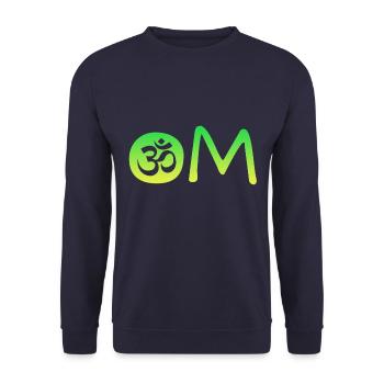 Om Namaste - Unisex Pullover - Navy - Vorne - Alina (178cm) & Michal (187cm)