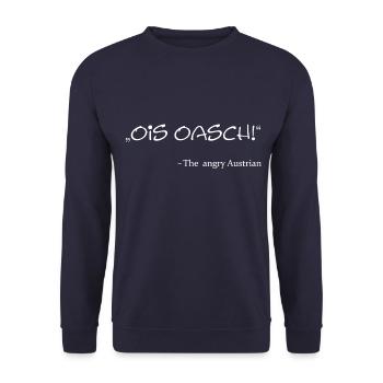 Ois Oasch! - Unisex Pullover - Navy - Vorne - Alina (178cm) & Michal (187cm)