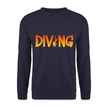 Tauchen Diving - Unisex Pullover - Navy - Vorne - Alina (178cm) & Michal (187cm)
