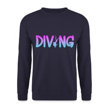 Tauchen Diving - Unisex Pullover - Navy - Vorne - Alina (178cm) & Michal (187cm)