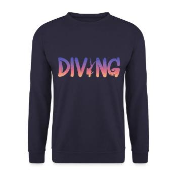 tauchen diving - Unisex Pullover - Navy - Vorne - Alina (178cm) & Michal (187cm)