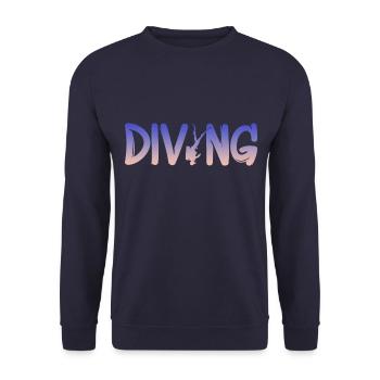Tauchen Diving - Unisex Pullover - Navy - Vorne - Alina (178cm) & Michal (187cm)