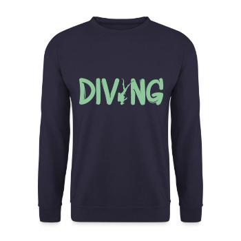 Tauchen, Diving, Tauchlehrer - Unisex Pullover - Navy - Vorne - Alina (178cm) & Michal (187cm)
