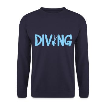 tauchen - Unisex Pullover - Navy - Vorne - Alina (178cm) & Michal (187cm)