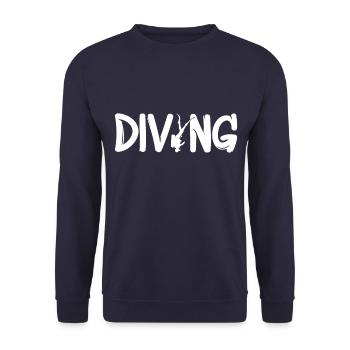 Tauchen Diving - Unisex Pullover - Navy - Vorne - Alina (178cm) & Michal (187cm)