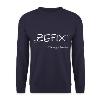 Bayern Bayerisch Bavaria Zefix - Unisex Pullover - Navy - Vorne - Alina (178cm) & Michal (187cm)