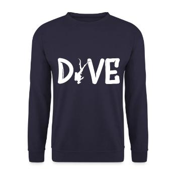Tauchen Taucher - Unisex Pullover - Navy - Vorne - Alina (178cm) & Michal (187cm)