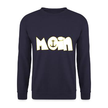Moin - Unisex Pullover - Navy - Vorne - Alina (178cm) & Michal (187cm)