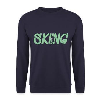skiing ski - Unisex Pullover - Navy - Vorne - Alina (178cm) & Michal (187cm)