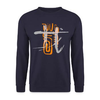 Dragon - Zodiac sign - Abstract - Unisex Sweatshirt - navy - Front - Alina (178cm) & Michal (187cm)