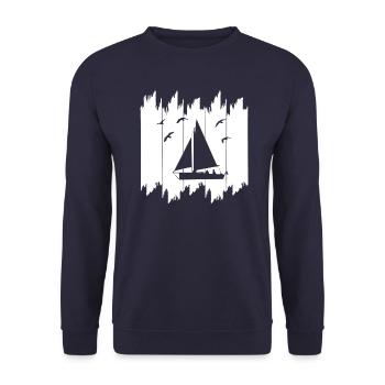Segeln - Unisex Pullover - Navy - Vorne - Alina (178cm) & Michal (187cm)