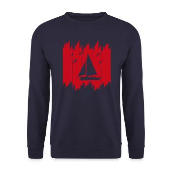 Segeln segeln - Unisex Pullover - Navy - Vorne - Alina (178cm) & Michal (187cm)
