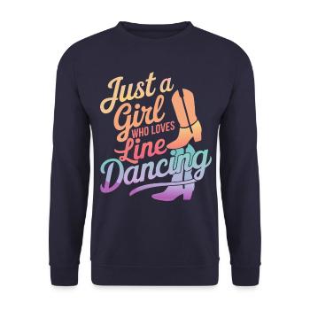 Line Dancing Dancing Dancers - Unisex Sweatshirt - navy - Front - Alina (178cm) & Michal (187cm)
