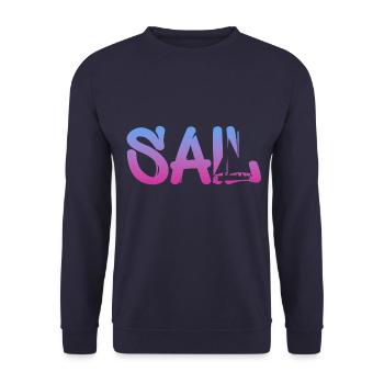 Sail Sailin Segeln Segler - Unisex Pullover - Navy - Vorne - Alina (178cm) & Michal (187cm)