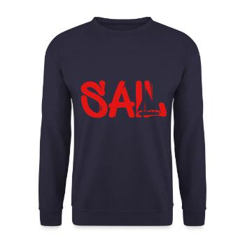 sail rot - Unisex Pullover - Navy - Vorne - Alina (178cm) & Michal (187cm)